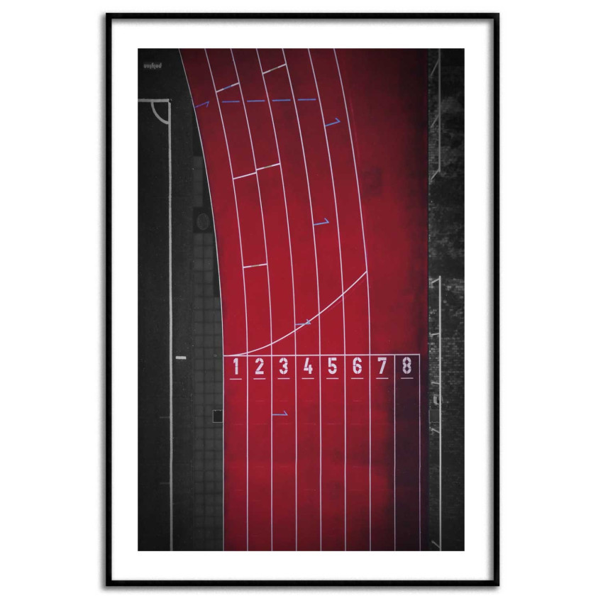 Running fields 50x70 cm sports poster
