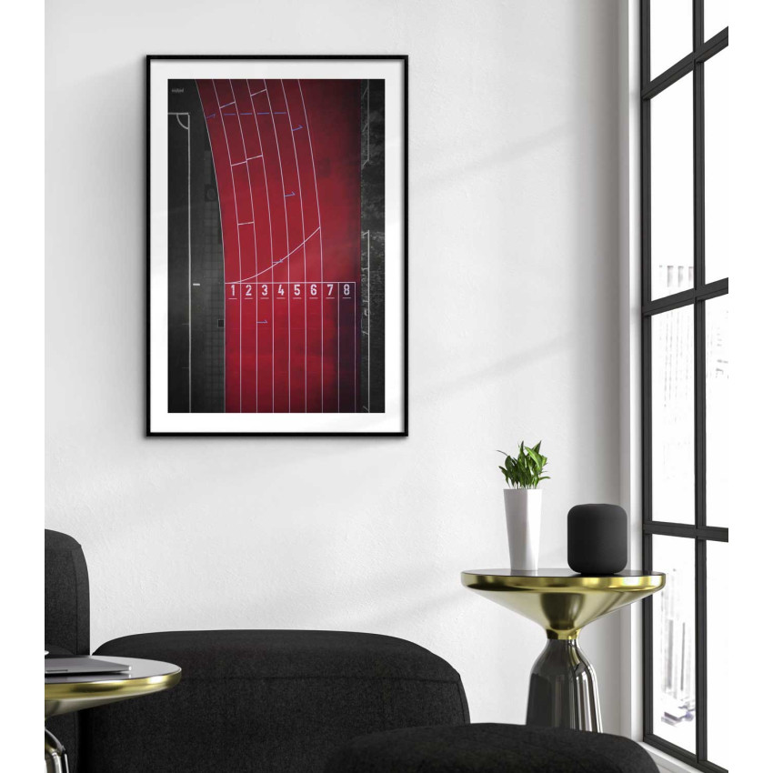 Running fields 50x70 cm sports poster