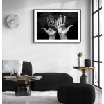 Händer svartvit 50x70 cm poster