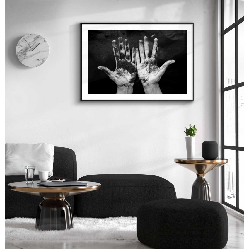 Händer svartvit 50x70 cm poster