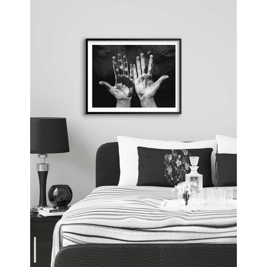 Händer svartvit 50x70 cm poster