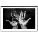 Händer svartvit 50x70 cm poster