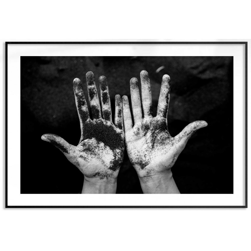 Händer svartvit 50x70 cm poster