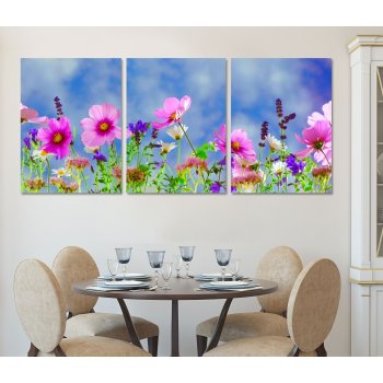 Sea of Flowers - Poster in Three Pieces