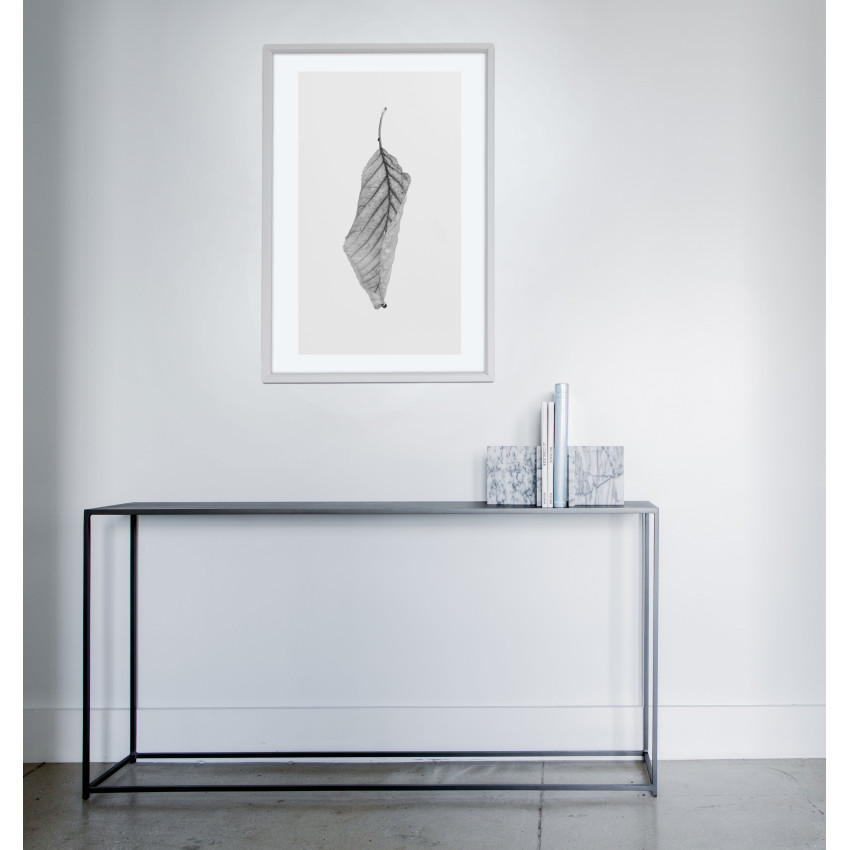 Löv - Svartvit Enkel Poster Tavla