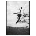 Skateboarding the air 30x42cm (A3) Retro poster