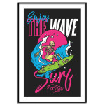 Skeleton surfer 50x70cm sports poster