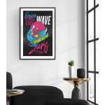 Skeleton surfer 50x70cm sports poster