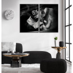 Skull Contrast Profile - Two Piece Poster
