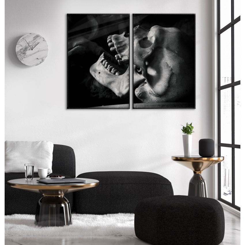 Skull Contrast Profile - Two Piece Poster