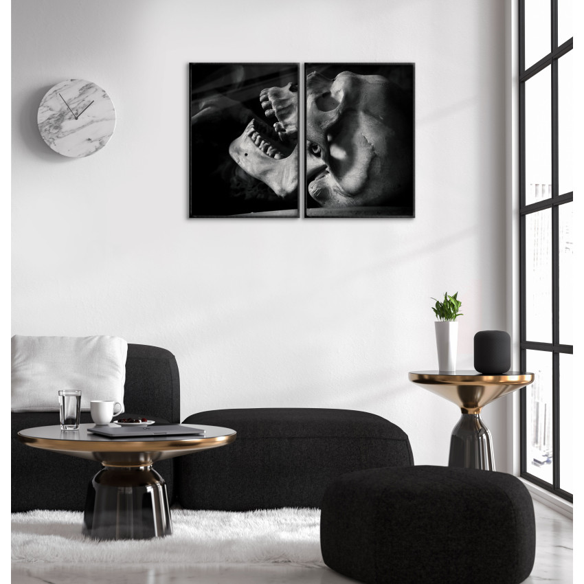 Skull Contrast Profile - Two Piece Poster