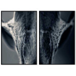 Skull in Neon - Two Piece Poster