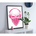Skull - Simple Pink Poster