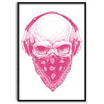 Skull - Simple Pink Poster