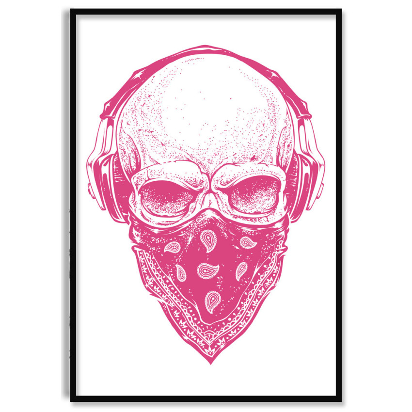 Skull - Simple Pink Poster