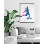 Fotbollsspelare 50x70cm sport poster illustration