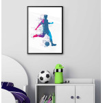 Fotbollsspelare 50x70cm sport poster illustration