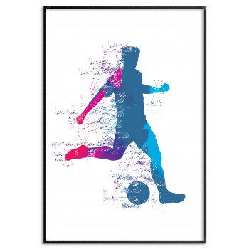 Soccer player 50x70cm sports poster