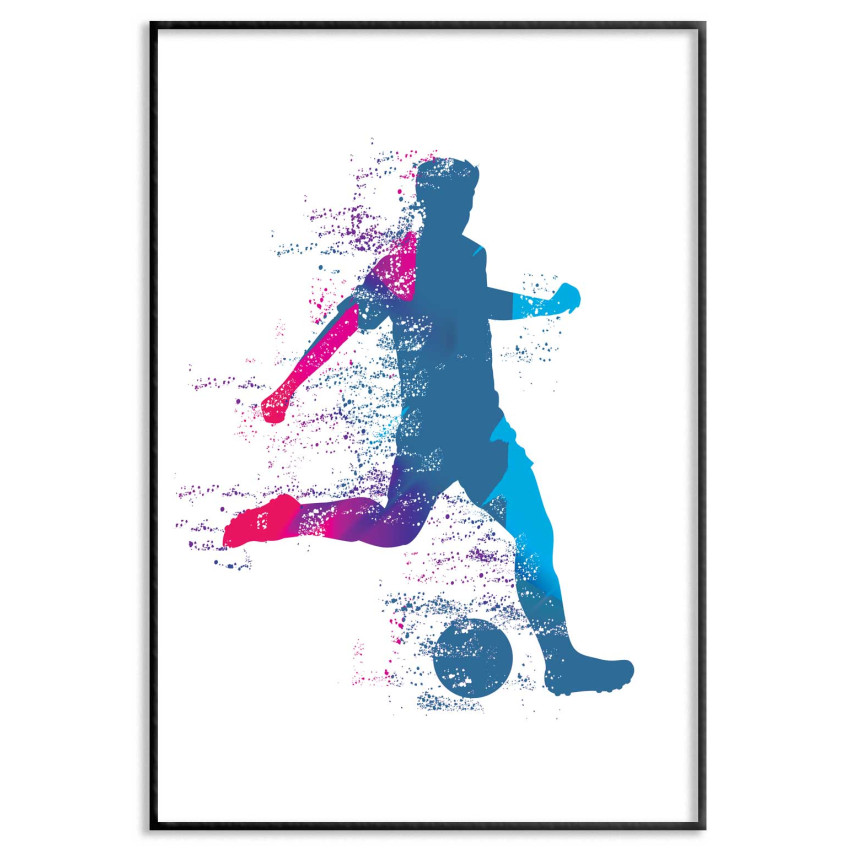 Fotbollsspelare 50x70cm sport poster illustration