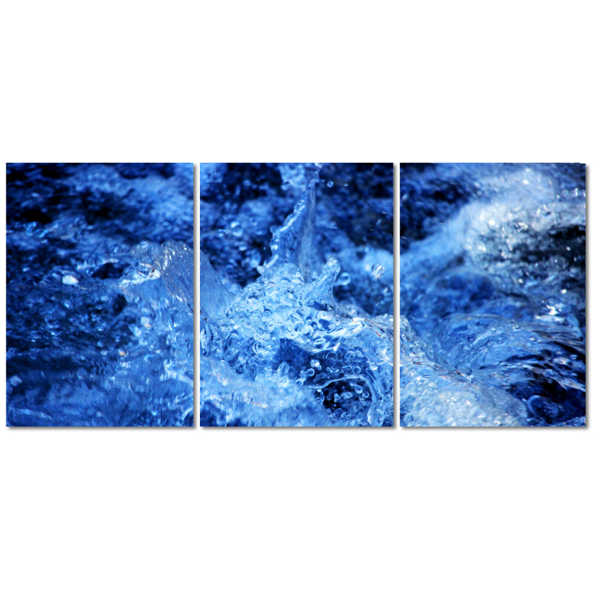 Splashing Water - Poster in Three Pieces
