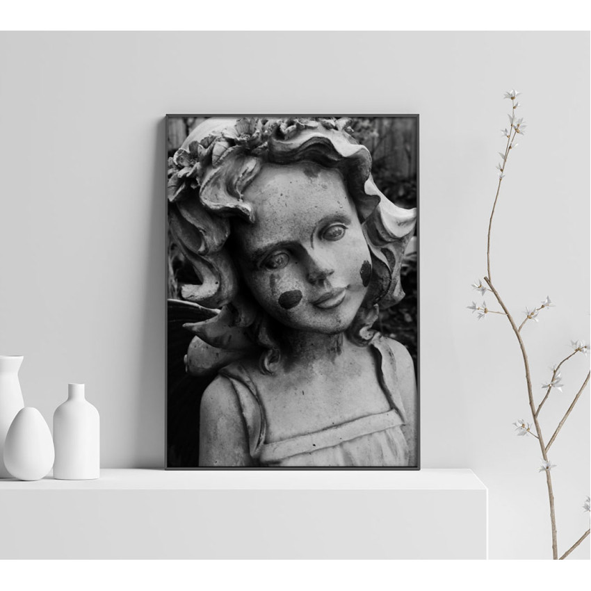 Statue Girl Angel - Simple Poster