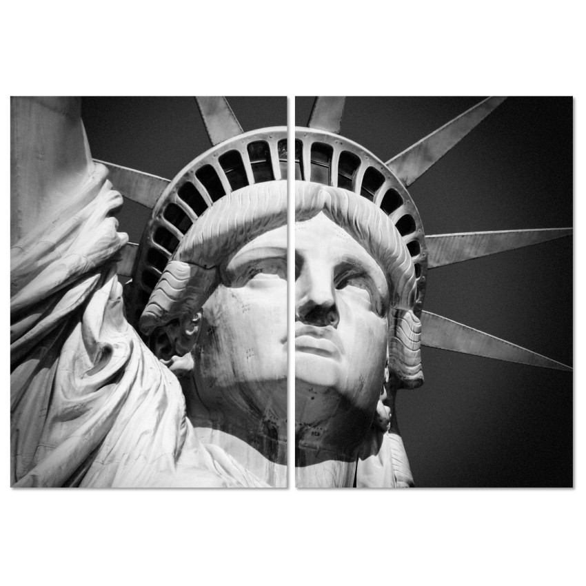 Statue of Liberty Black and White 2-piece Poster