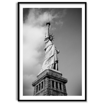 Frihetsgudinnan i New York - Svartvit Klassisk Poster