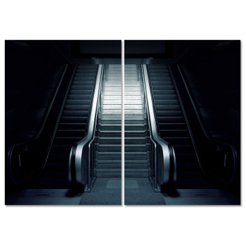 Rulltrappa i Tunnelbanan - Poster i Två Delar