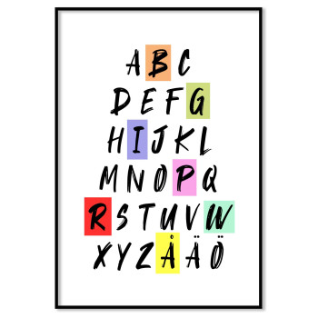 Swedish alphabet 50x70cm kids poster