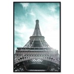 Eiffeltornet i Paris - Svartvit Turkos Poster