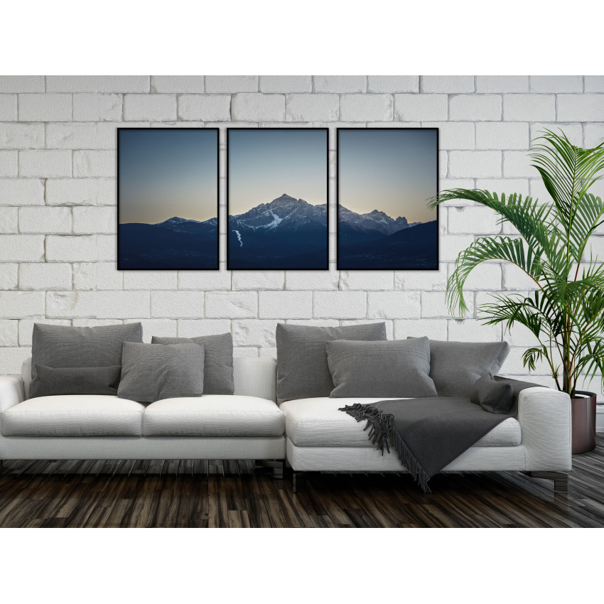 Vackra berg & natur - Tavla i tre delar