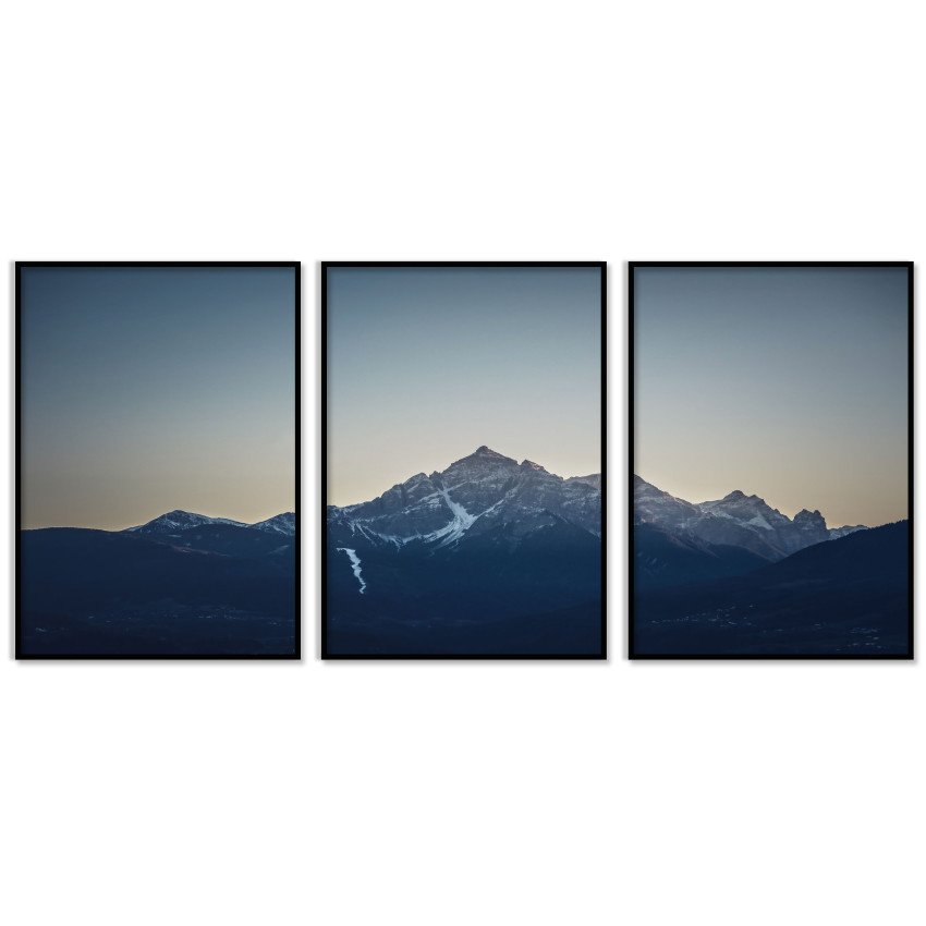 Vackra berg & natur - Tavla i tre delar