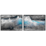 Two Piece Poster Print - Turquoise Waves