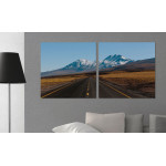 Landsväg i USA - Tavla i Två delar