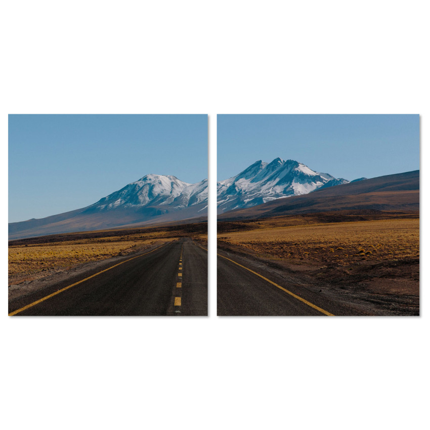 Landsväg i USA - Tavla i Två delar