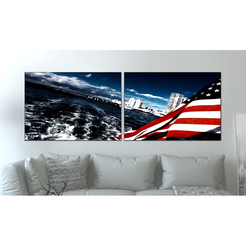 USA by the Water - Two Piece Poster