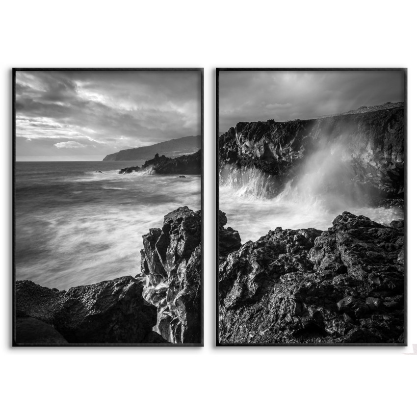 Waves and Rocks - Two Piece Poster
