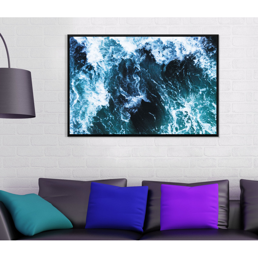 Waves by Sea - Simple Poster