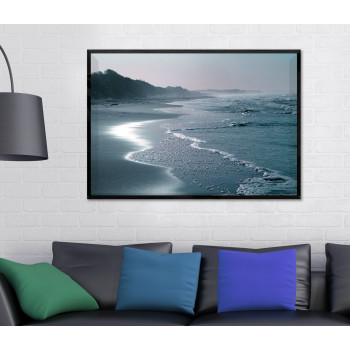 Waves by the Beach - Turquoise Poster
