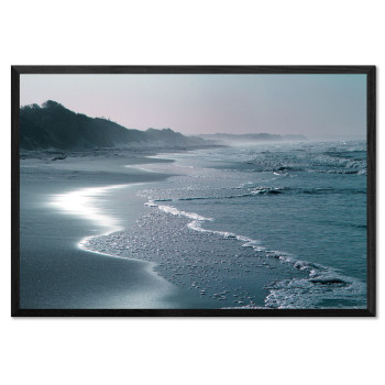 Waves by the Beach - Turquoise Poster