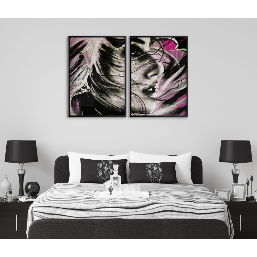 Abstrakt kvinna (50x70cm x 2) graffiti posters