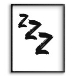 Zebra svartvit poster 50x70cm | Fri frakt!