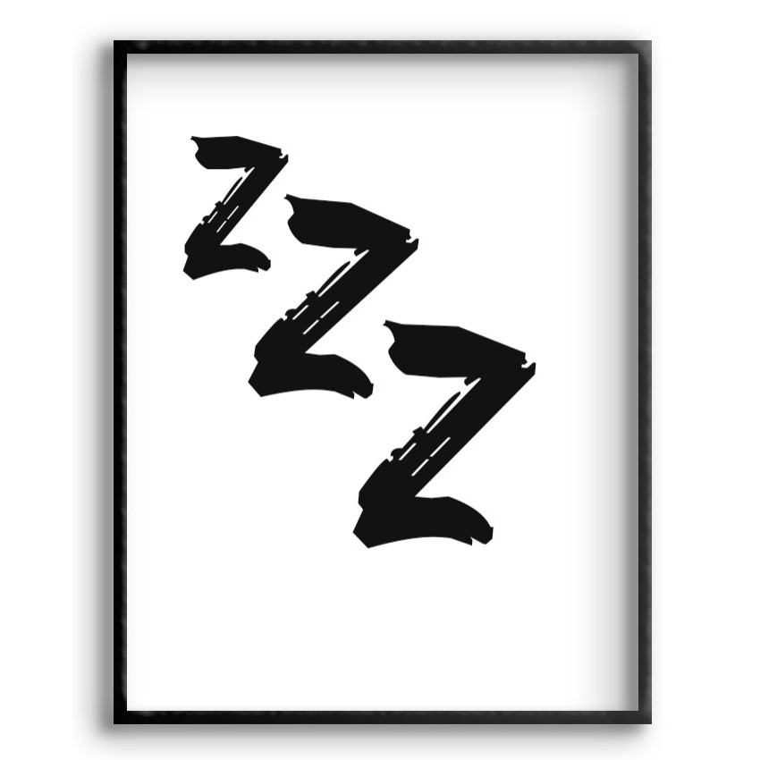 Zebra svartvit poster 50x70cm | Fri frakt!