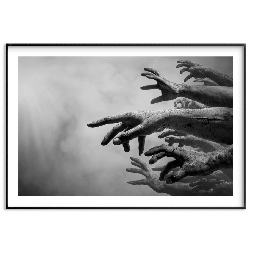 Zombie hands 50x70cm poster
