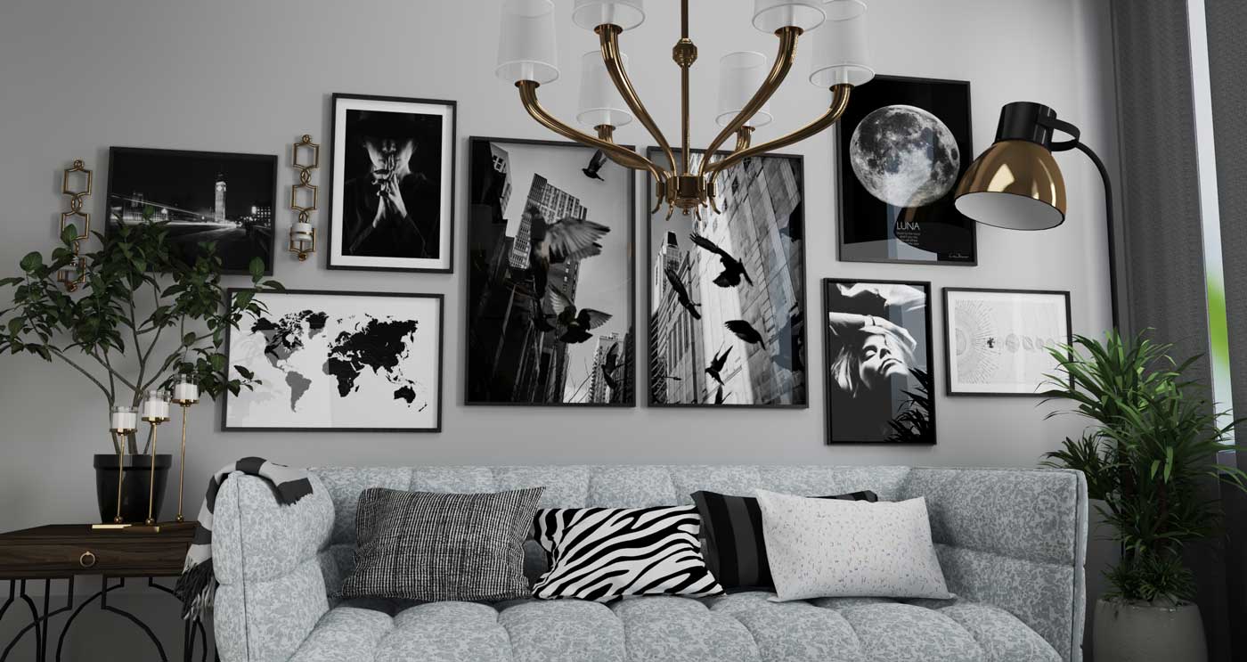 Svartvita planscher inför hösten