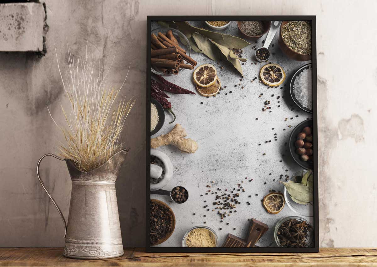 torkade frukter tavla